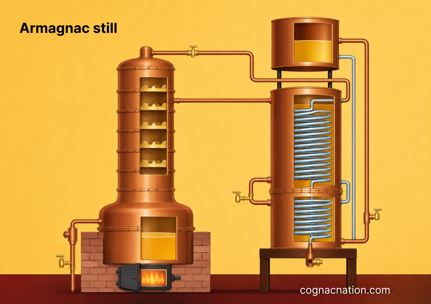 Armagnac still — continuous column still