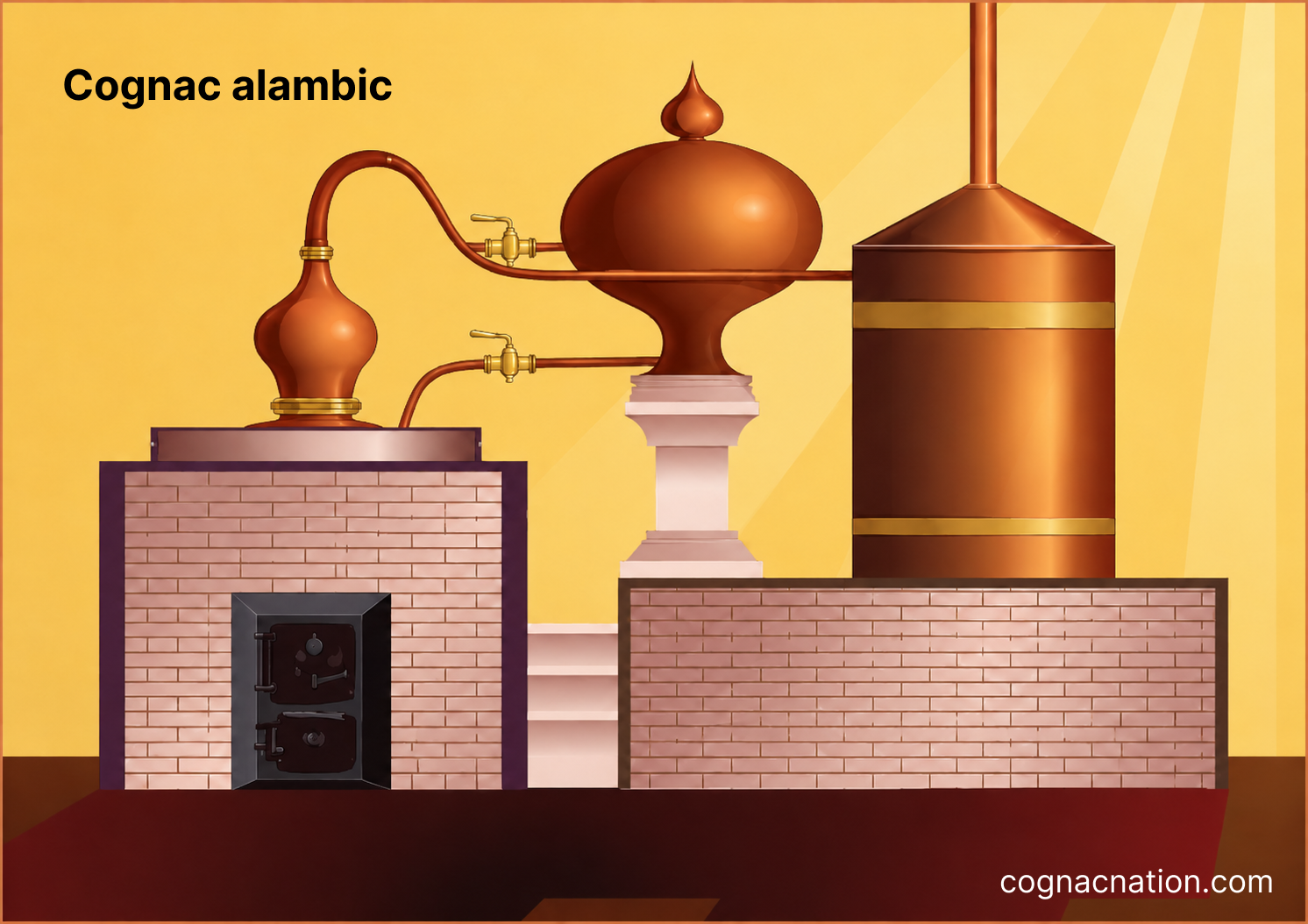 Cognac alambic — copper pot still